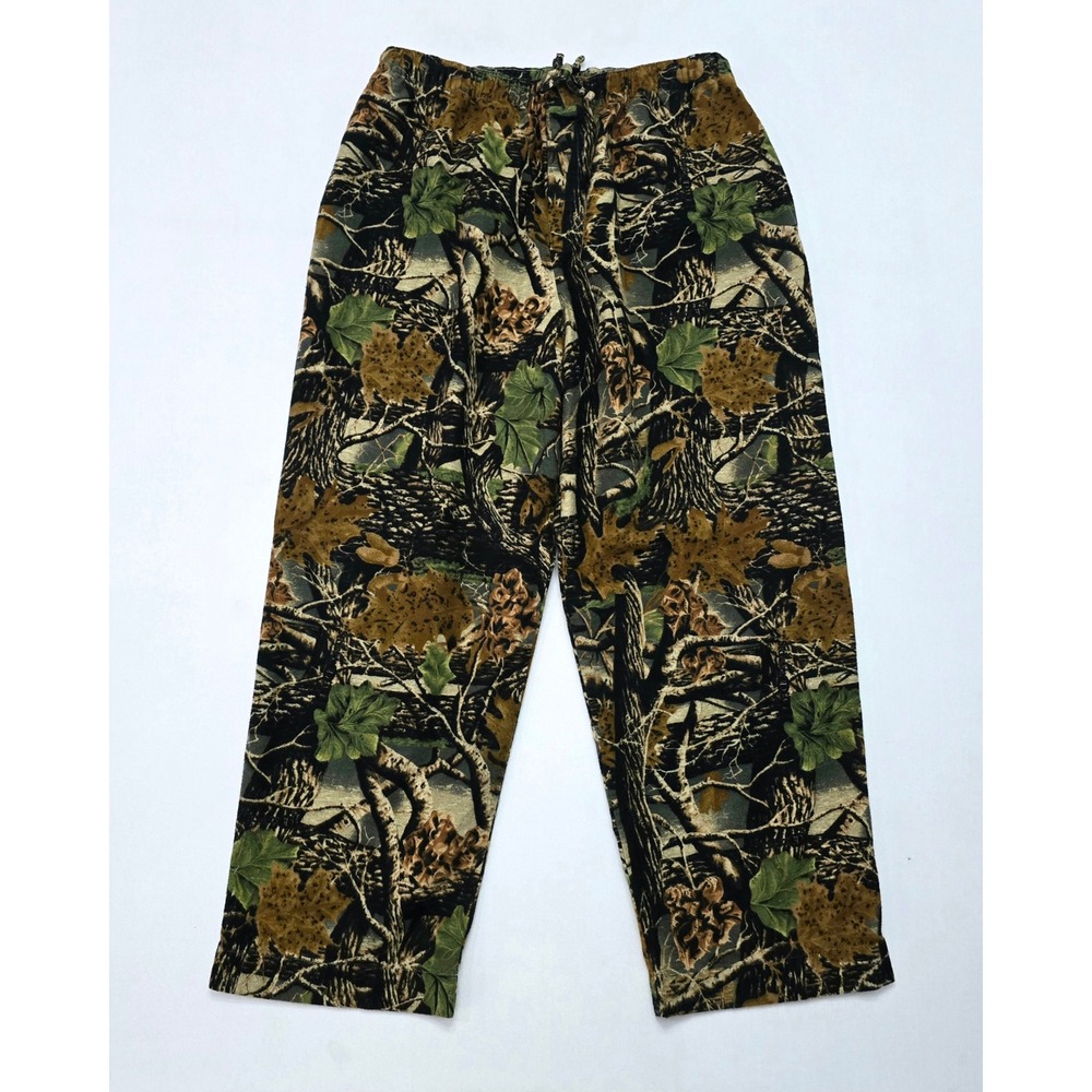 Cabelas VTG Mens XL Camo Flannel Seclusion 3D Pants Forest Leaf Camo Hunting